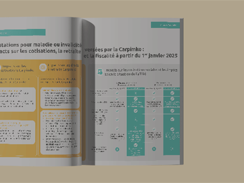 Prestations pour maladie ou invalidité versées par la Carpimko : impacts sur les cotisations, la retraite et la fiscalité à partir du 1er janvier 2025